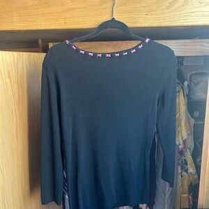 3/4 Sleeve Blouse with Unique Neckline
